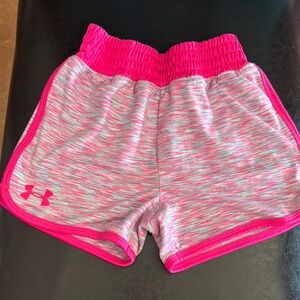 Under Armour Pink and Gray Athletic Shorts